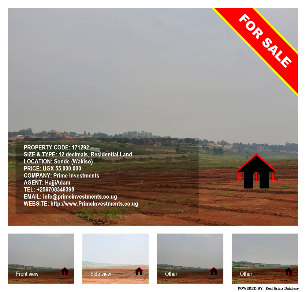 Residential Land  for sale in Sonde Wakiso Uganda, code: 171292