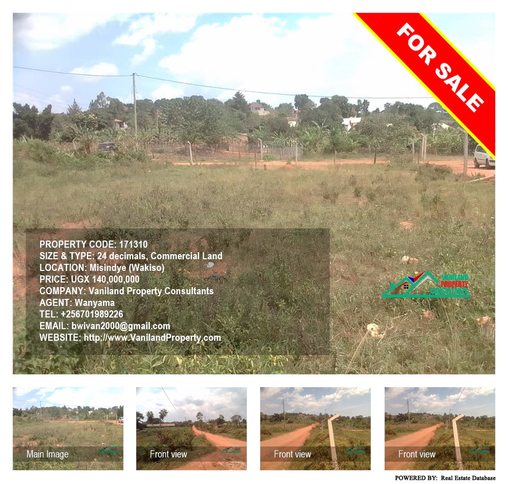 Commercial Land  for sale in Misindye Wakiso Uganda, code: 171310