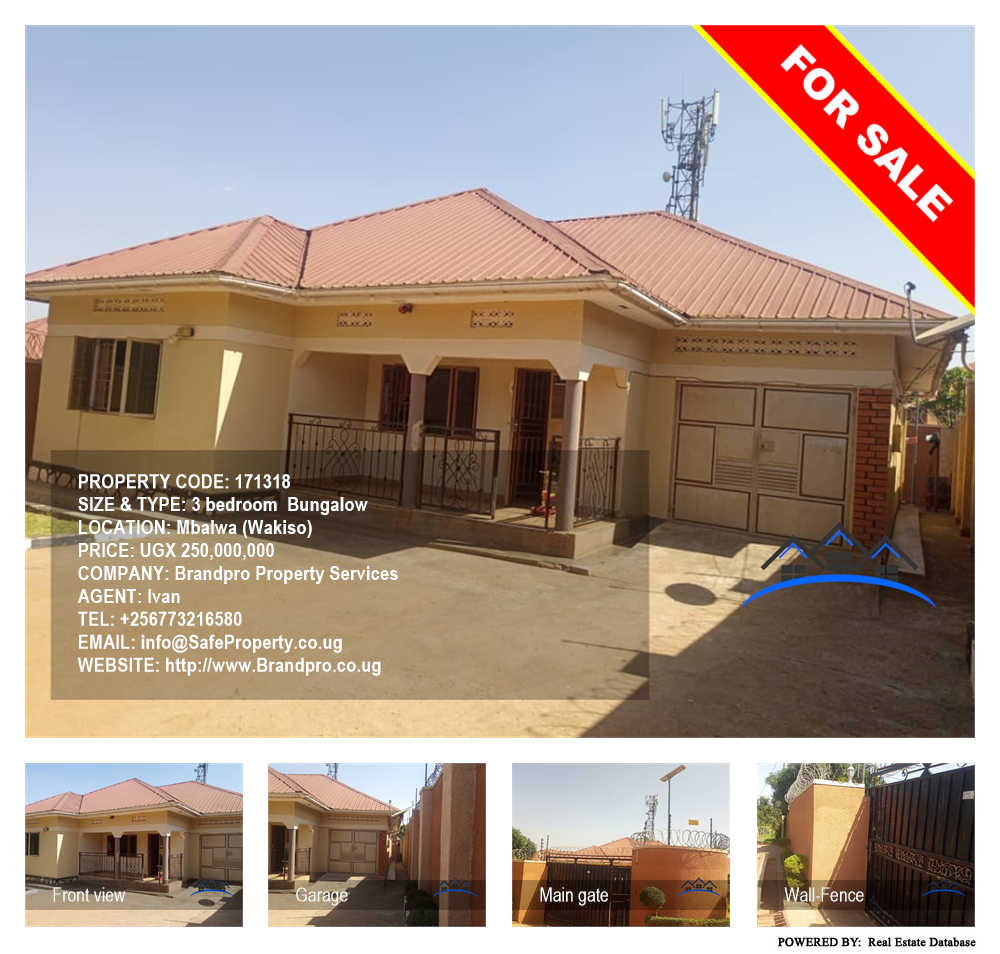 3 bedroom Bungalow  for sale in Mbalwa Wakiso Uganda, code: 171318