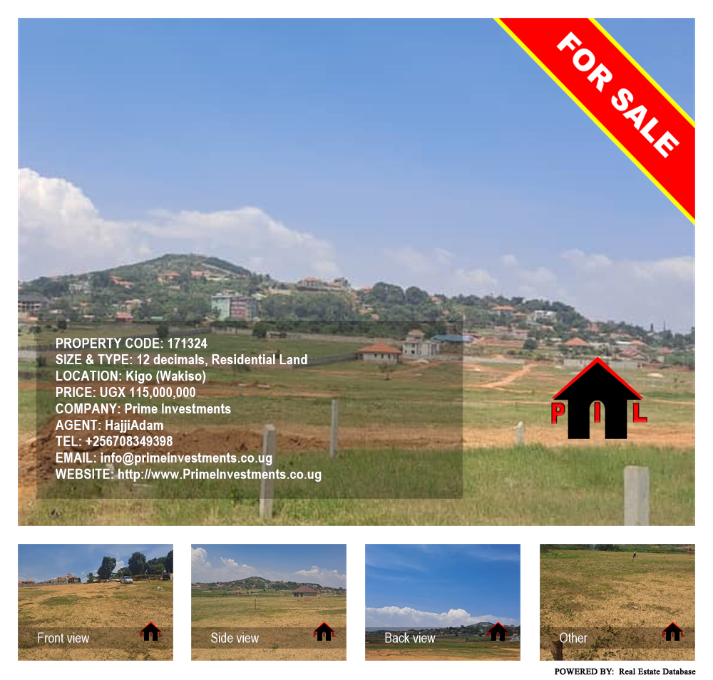 Residential Land  for sale in Kigo Wakiso Uganda, code: 171324