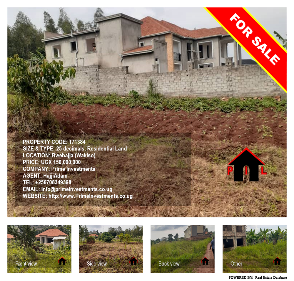 Residential Land  for sale in Bwebajja Wakiso Uganda, code: 171384