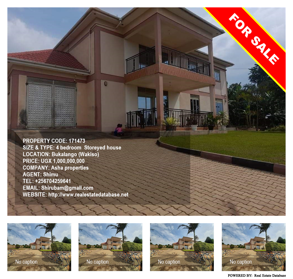 4 bedroom Storeyed house  for sale in Bukalango Wakiso Uganda, code: 171473