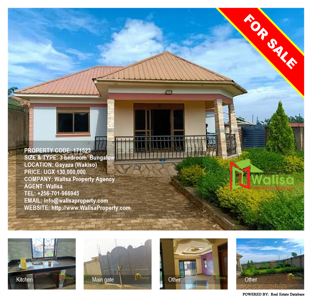 3 bedroom Bungalow  for sale in Gayaza Wakiso Uganda, code: 171523