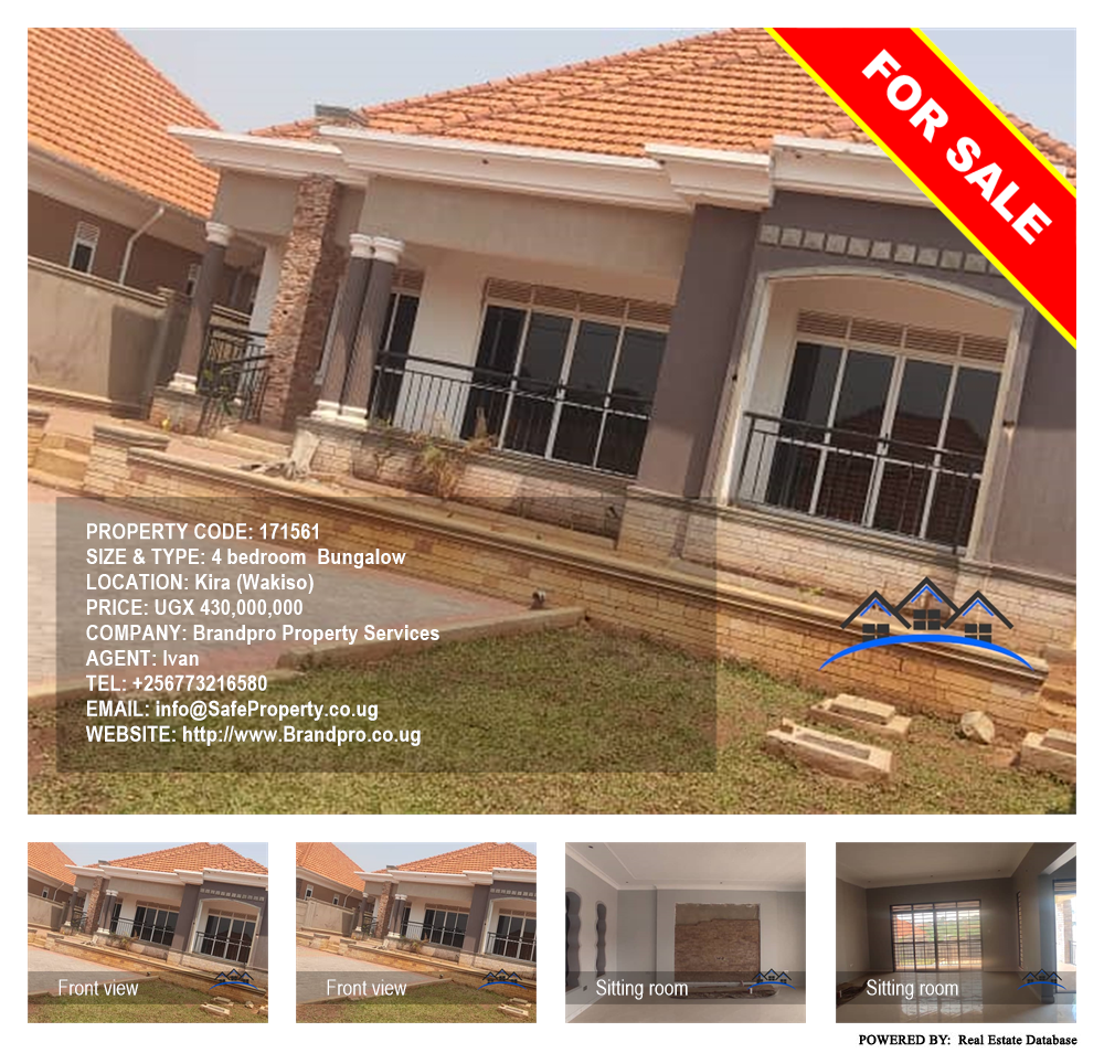 4 bedroom Bungalow  for sale in Kira Wakiso Uganda, code: 171561