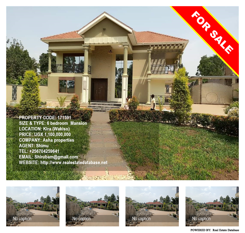 6 bedroom Mansion  for sale in Kira Wakiso Uganda, code: 171591