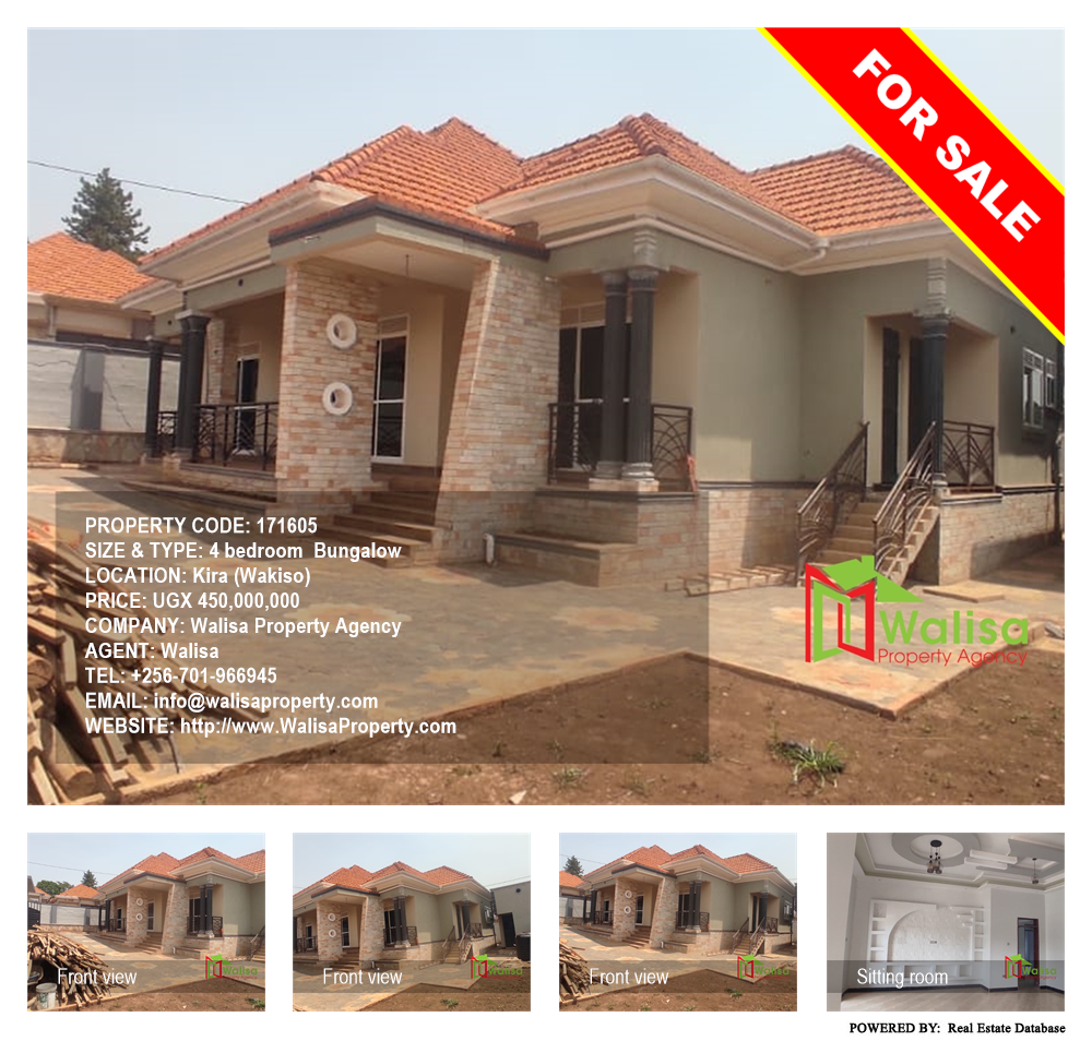 4 bedroom Bungalow  for sale in Kira Wakiso Uganda, code: 171605