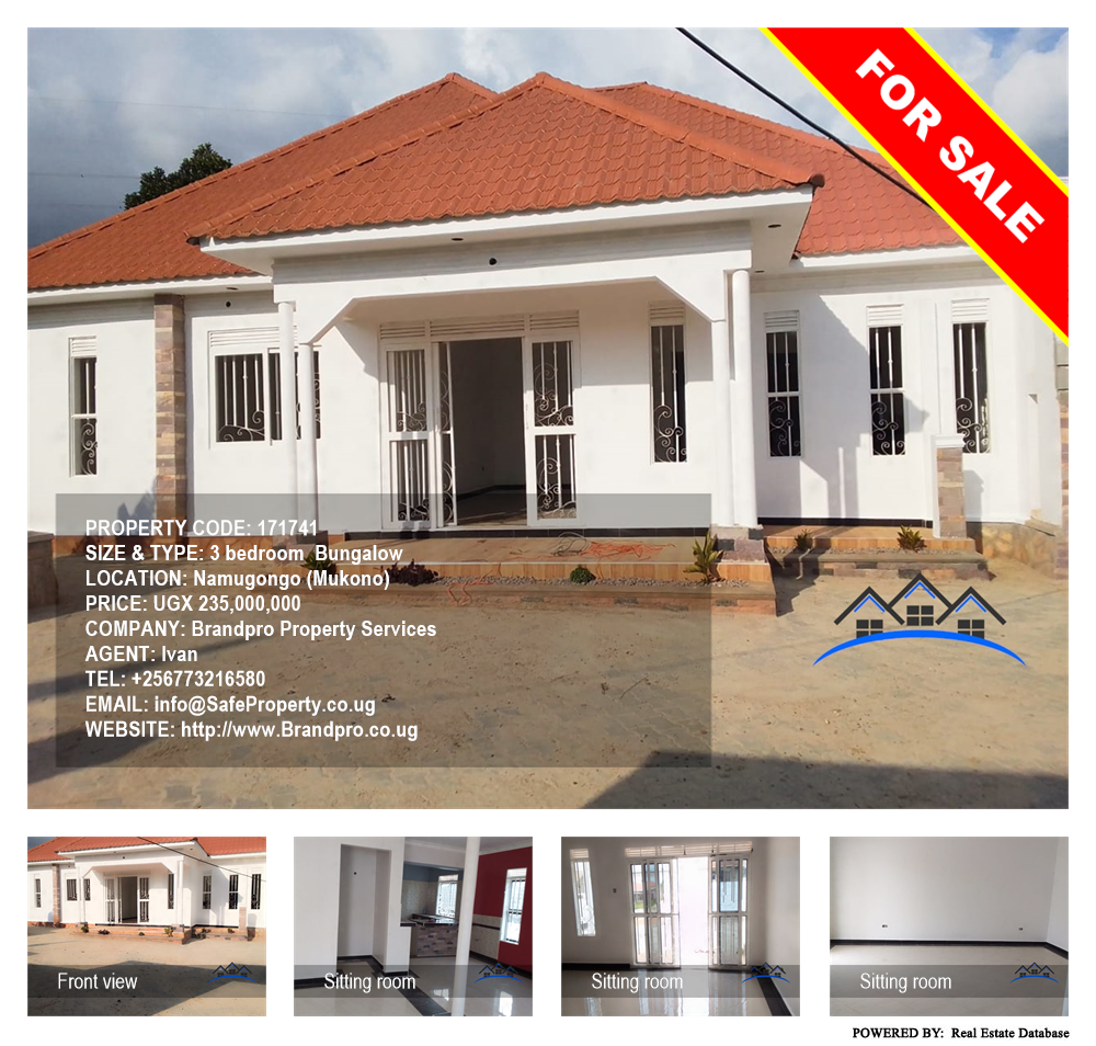 3 bedroom Bungalow  for sale in Namugongo Mukono Uganda, code: 171741