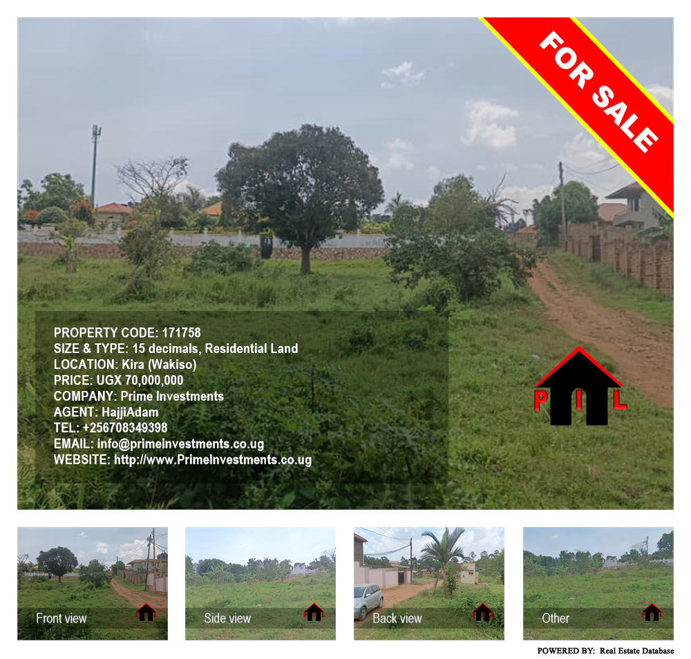 Residential Land  for sale in Kira Wakiso Uganda, code: 171758