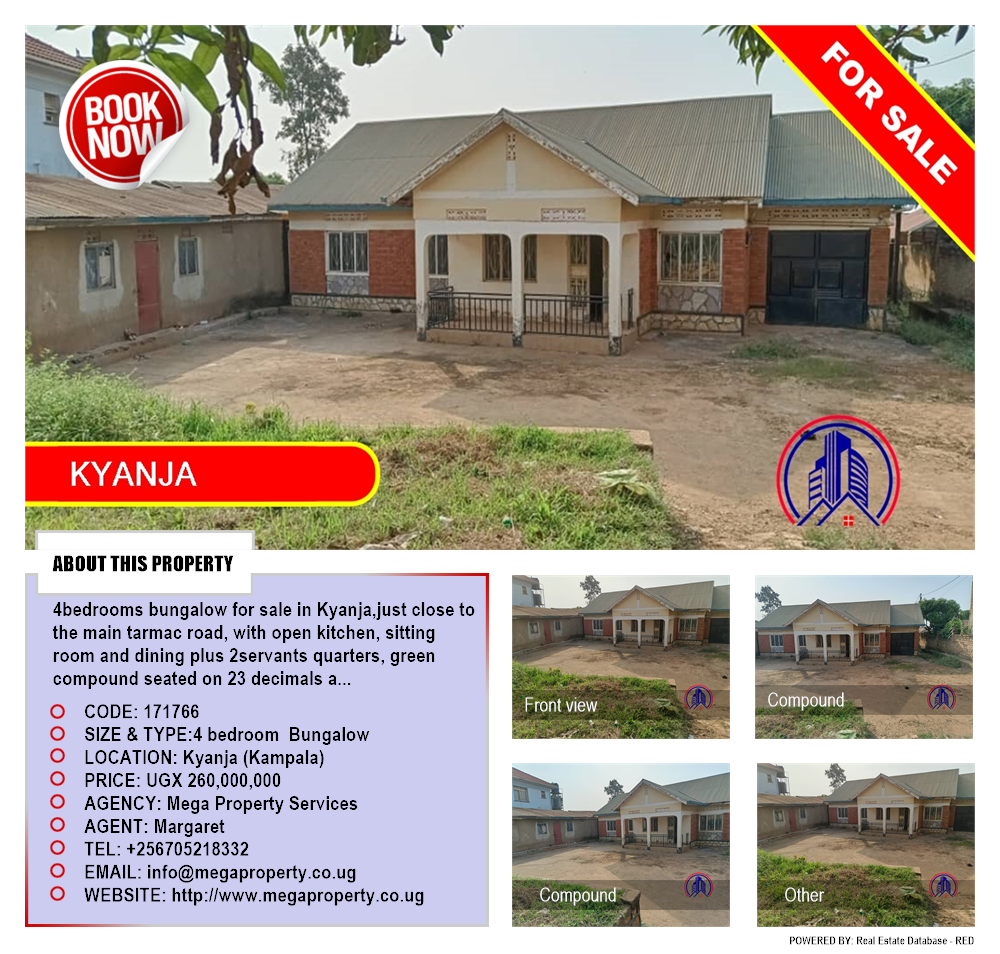 4 bedroom Bungalow  for sale in Kyanja Kampala Uganda, code: 171766