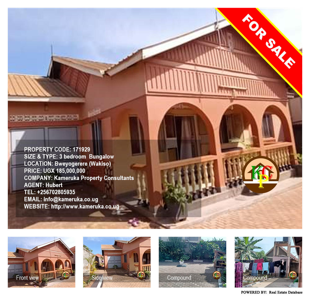 3 bedroom Bungalow  for sale in Bweyogerere Wakiso Uganda, code: 171929