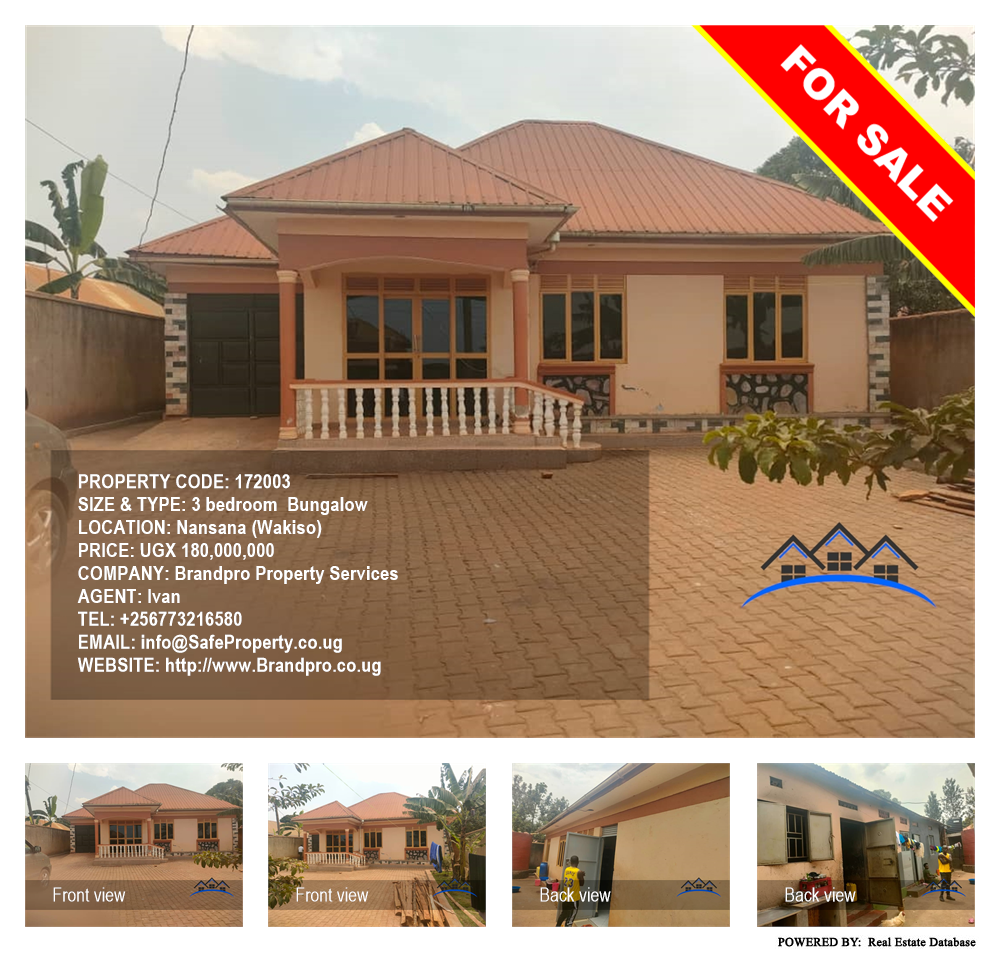 3 bedroom Bungalow  for sale in Nansana Wakiso Uganda, code: 172003