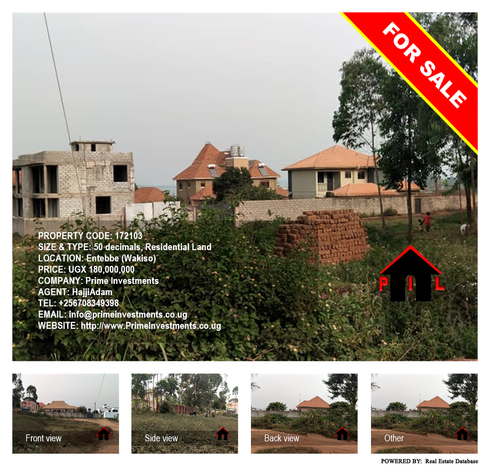 Residential Land  for sale in Entebbe Wakiso Uganda, code: 172103