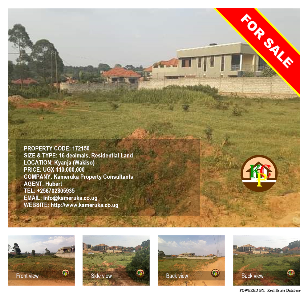 Residential Land  for sale in Kyanja Wakiso Uganda, code: 172150