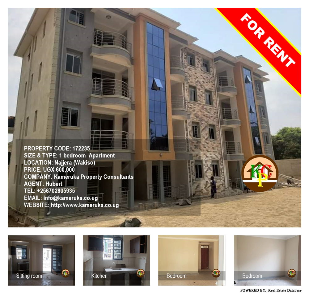 1 bedroom Apartment  for rent in Najjera Wakiso Uganda, code: 172235