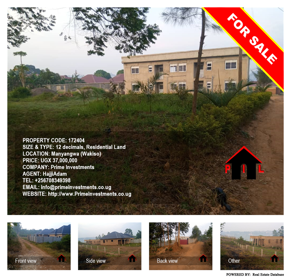 Residential Land  for sale in Manyangwa Wakiso Uganda, code: 172404