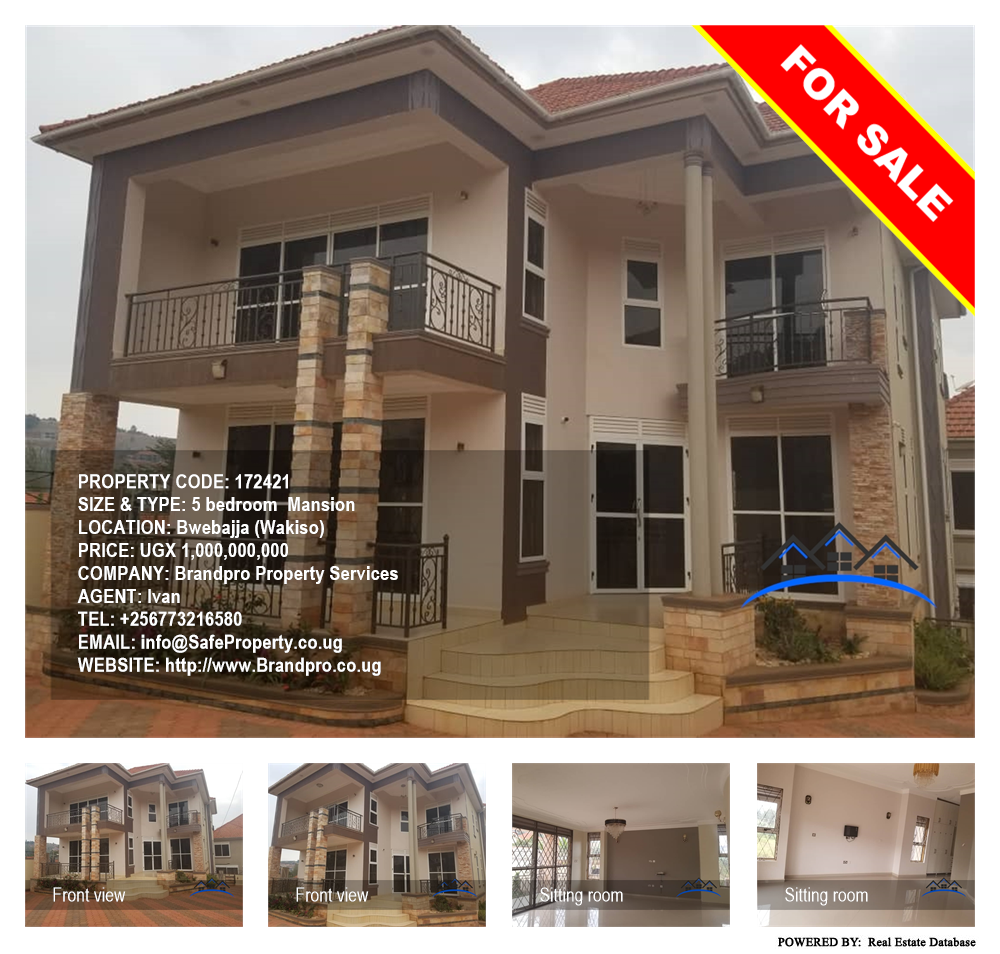 5 bedroom Mansion  for sale in Bwebajja Wakiso Uganda, code: 172421