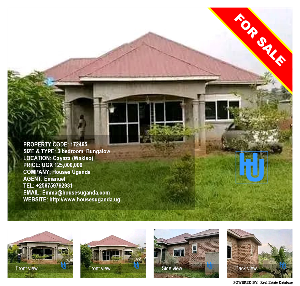 3 bedroom Bungalow  for sale in Gayaza Wakiso Uganda, code: 172465