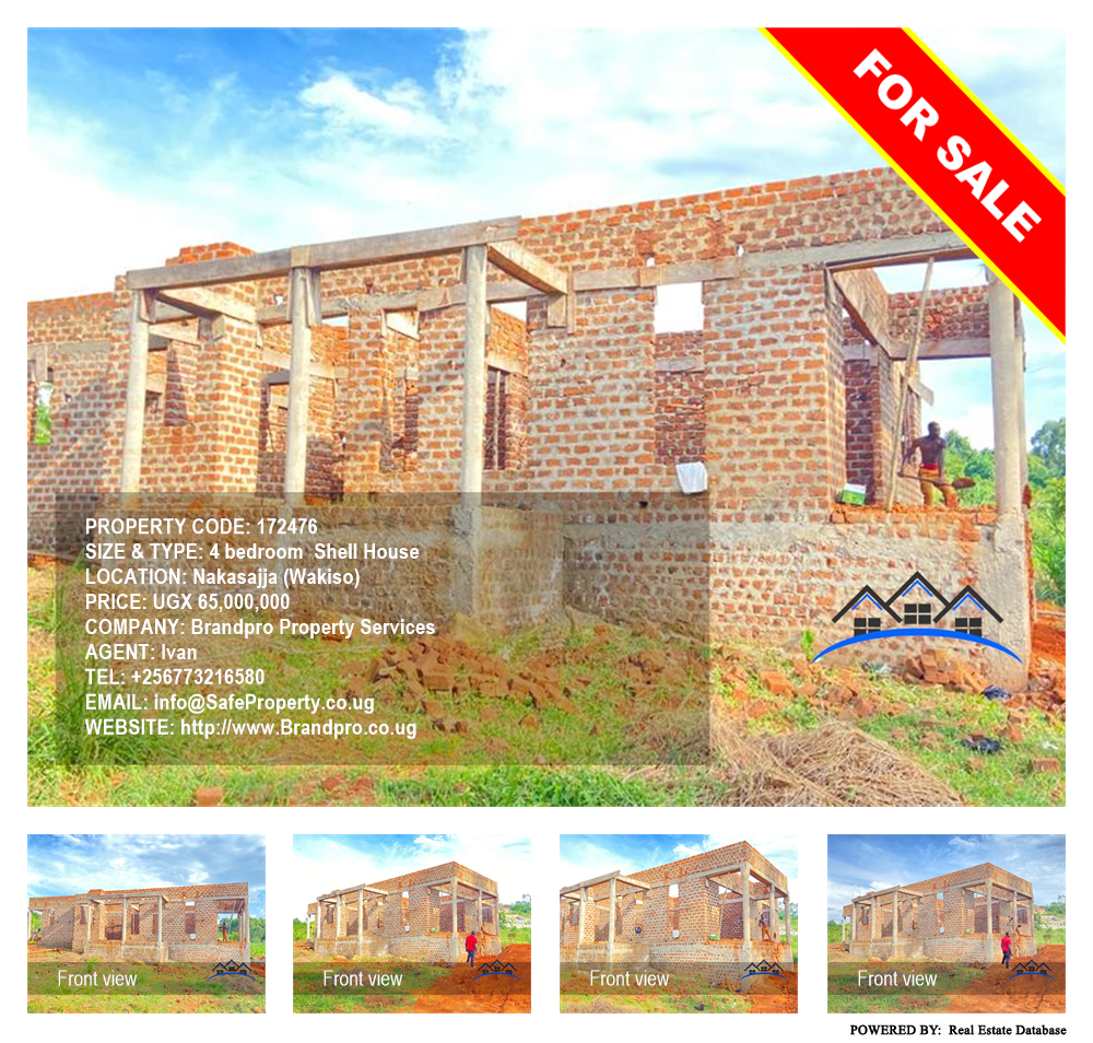 4 bedroom Shell House  for sale in Nakassajja Wakiso Uganda, code: 172476