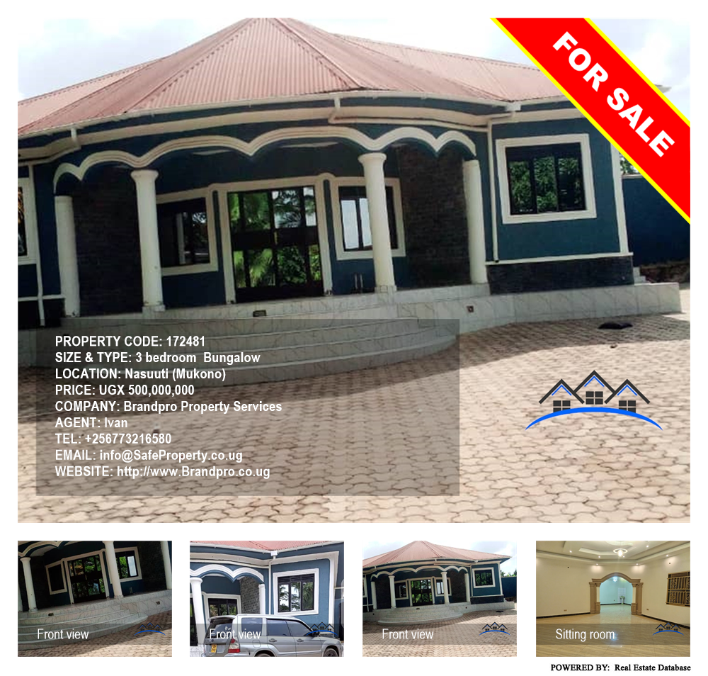 3 bedroom Bungalow  for sale in Nasuuti Mukono Uganda, code: 172481