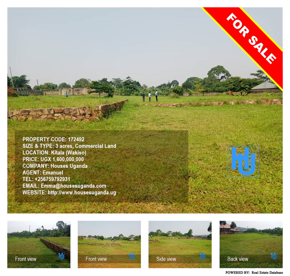 Commercial Land  for sale in Kitala Wakiso Uganda, code: 172492