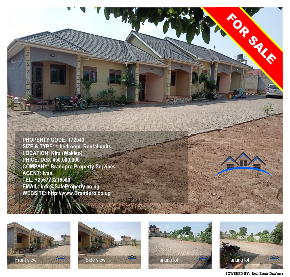 1 bedroom Rental units  for sale in Kira Wakiso Uganda, code: 172543