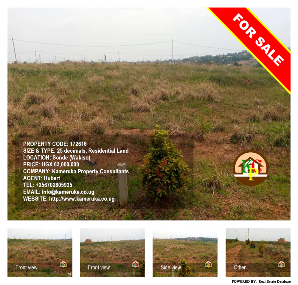 Residential Land  for sale in Sonde Wakiso Uganda, code: 172616