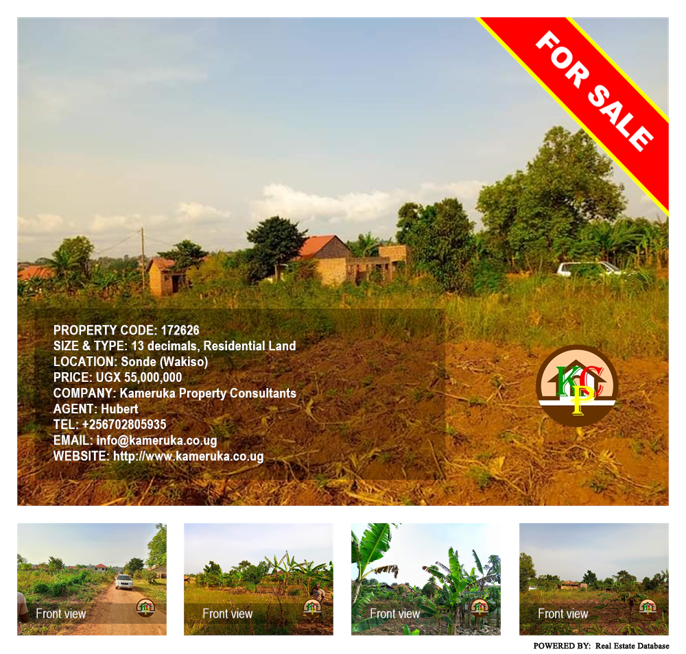 Residential Land  for sale in Sonde Wakiso Uganda, code: 172626