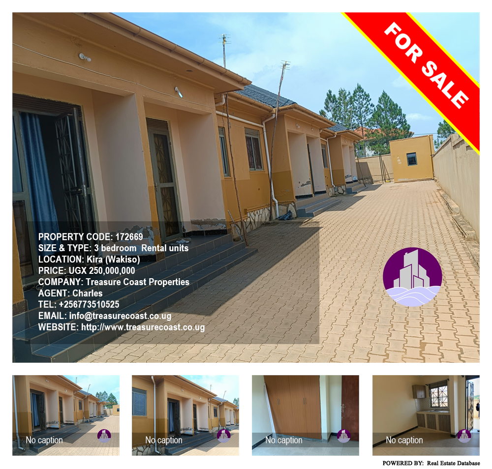 3 bedroom Rental units  for sale in Kira Wakiso Uganda, code: 172669