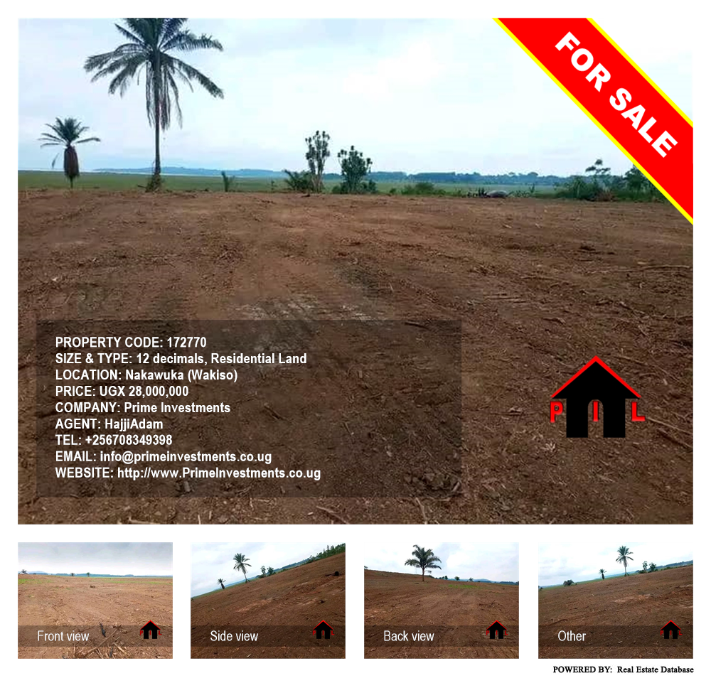 Residential Land  for sale in Nakawuka Wakiso Uganda, code: 172770