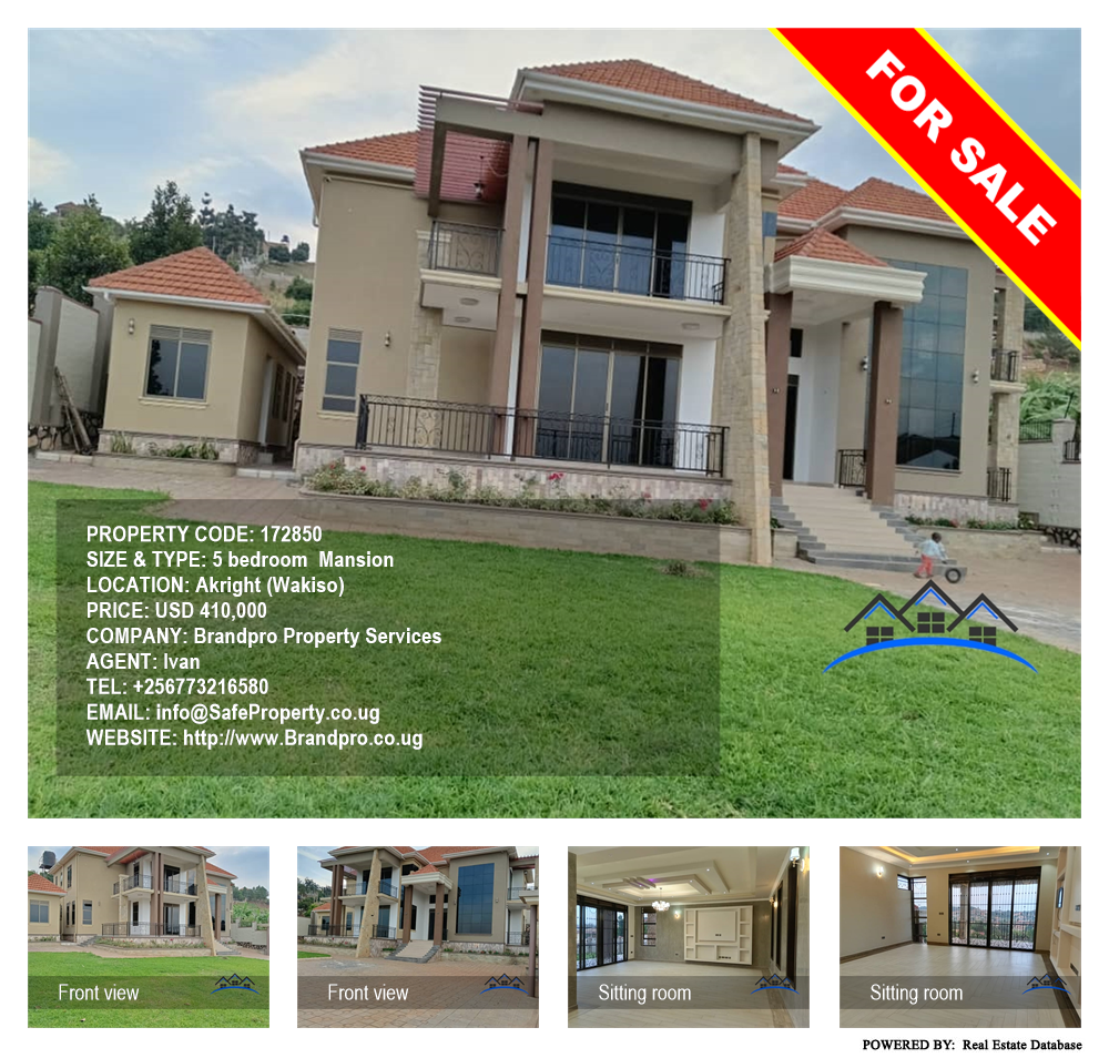 5 bedroom Mansion  for sale in Akright Wakiso Uganda, code: 172850