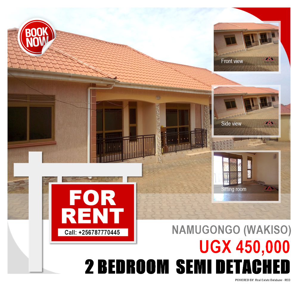 2 bedroom Semi Detached  for rent in Namugongo Wakiso Uganda, code: 172926