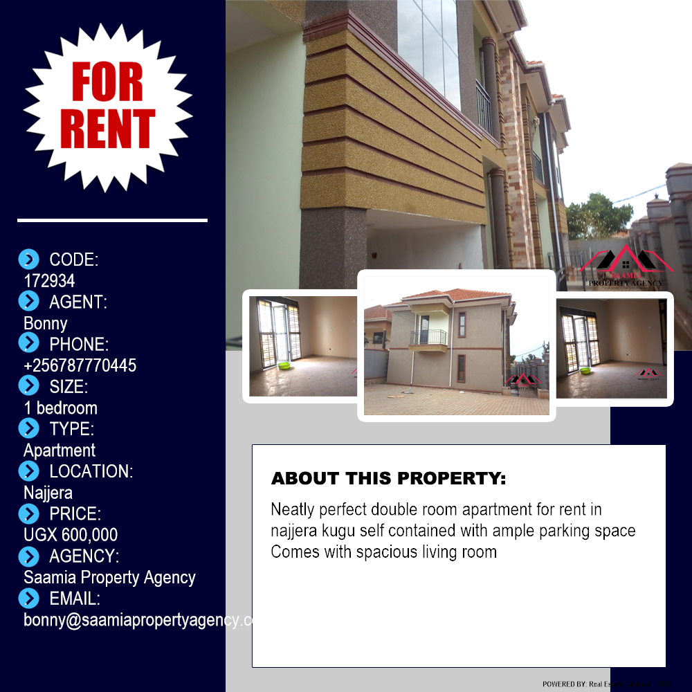 1 bedroom Apartment  for rent in Najjera Wakiso Uganda, code: 172934