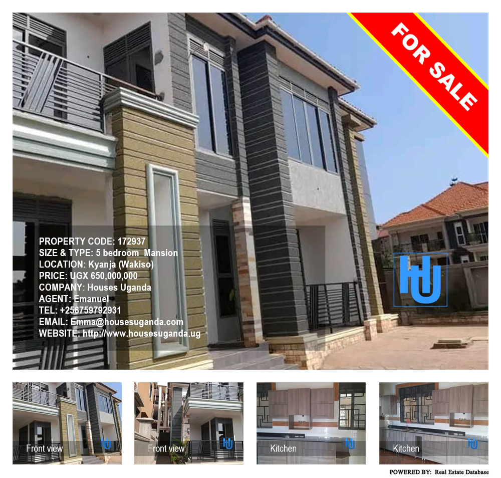 5 bedroom Mansion  for sale in Kyanja Wakiso Uganda, code: 172937