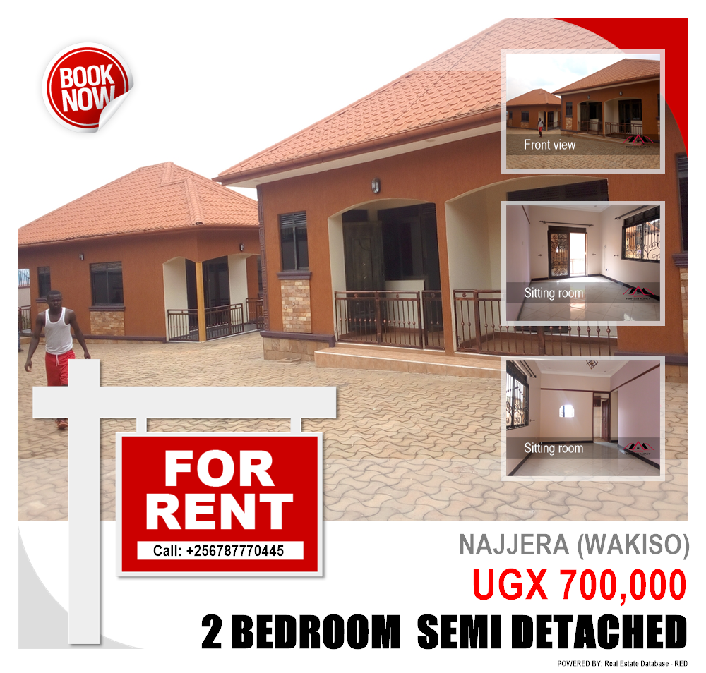 2 bedroom Semi Detached  for rent in Najjera Wakiso Uganda, code: 172963