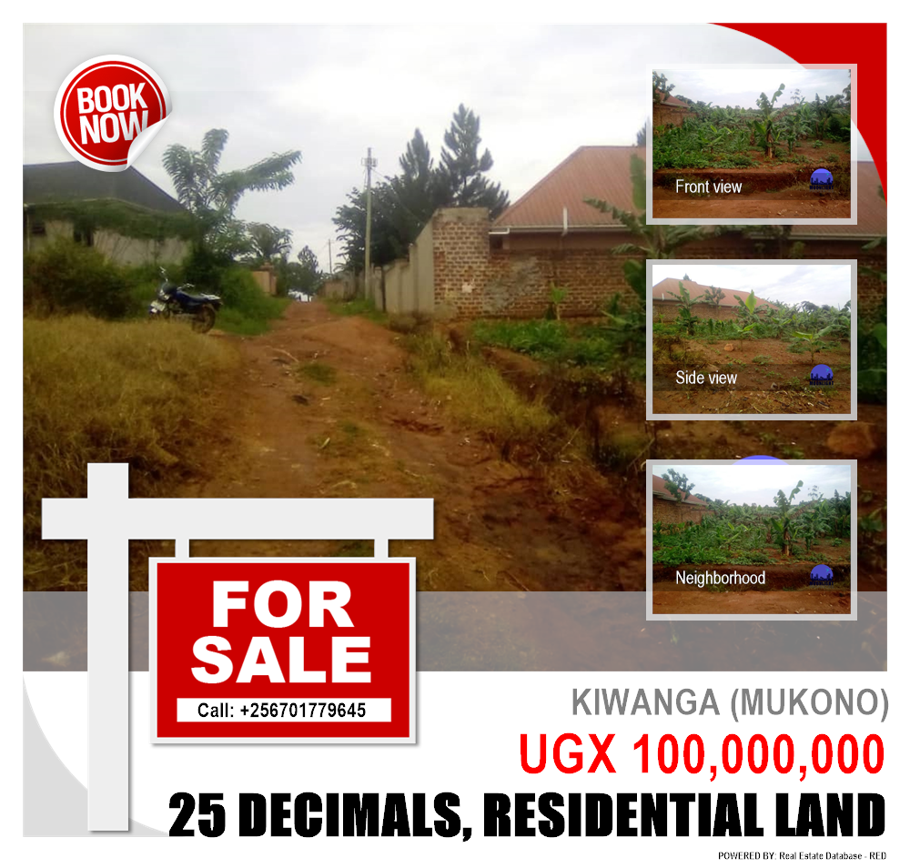 Residential Land  for sale in Kiwanga Mukono Uganda, code: 172979