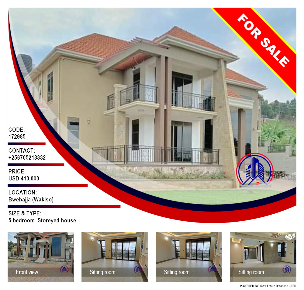 5 bedroom Storeyed house  for sale in Bwebajja Wakiso Uganda, code: 172985