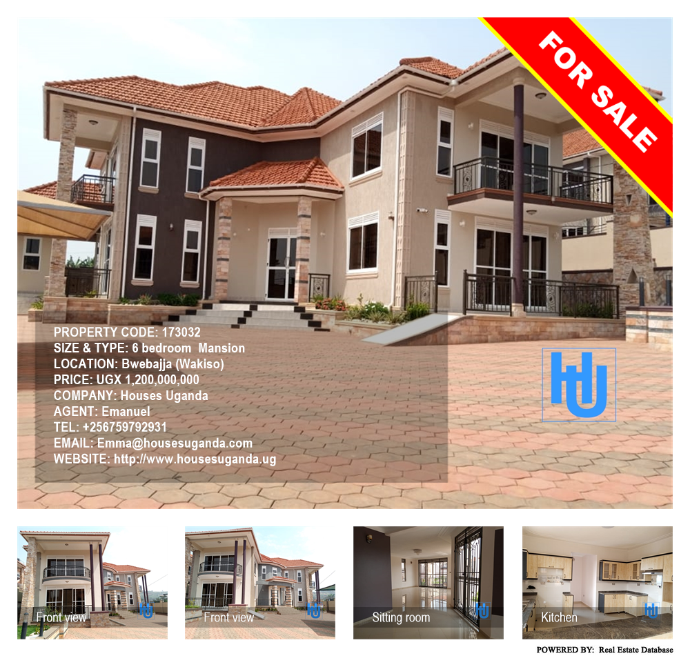 6 bedroom Mansion  for sale in Bwebajja Wakiso Uganda, code: 173032