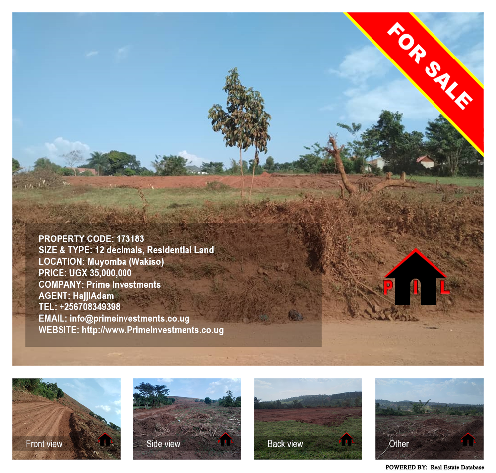 Residential Land  for sale in Muyomba Wakiso Uganda, code: 173183