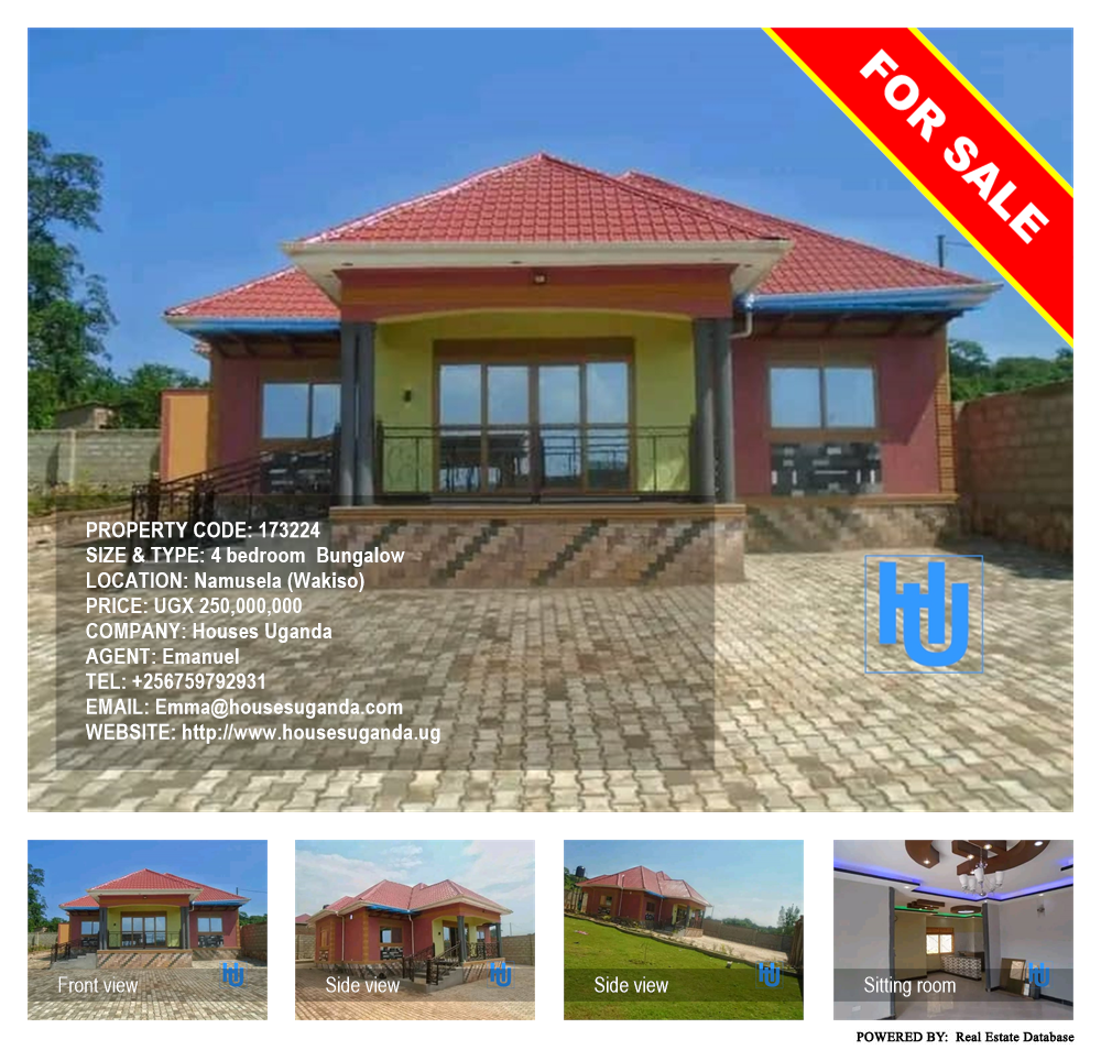 4 bedroom Bungalow  for sale in Namusela Wakiso Uganda, code: 173224