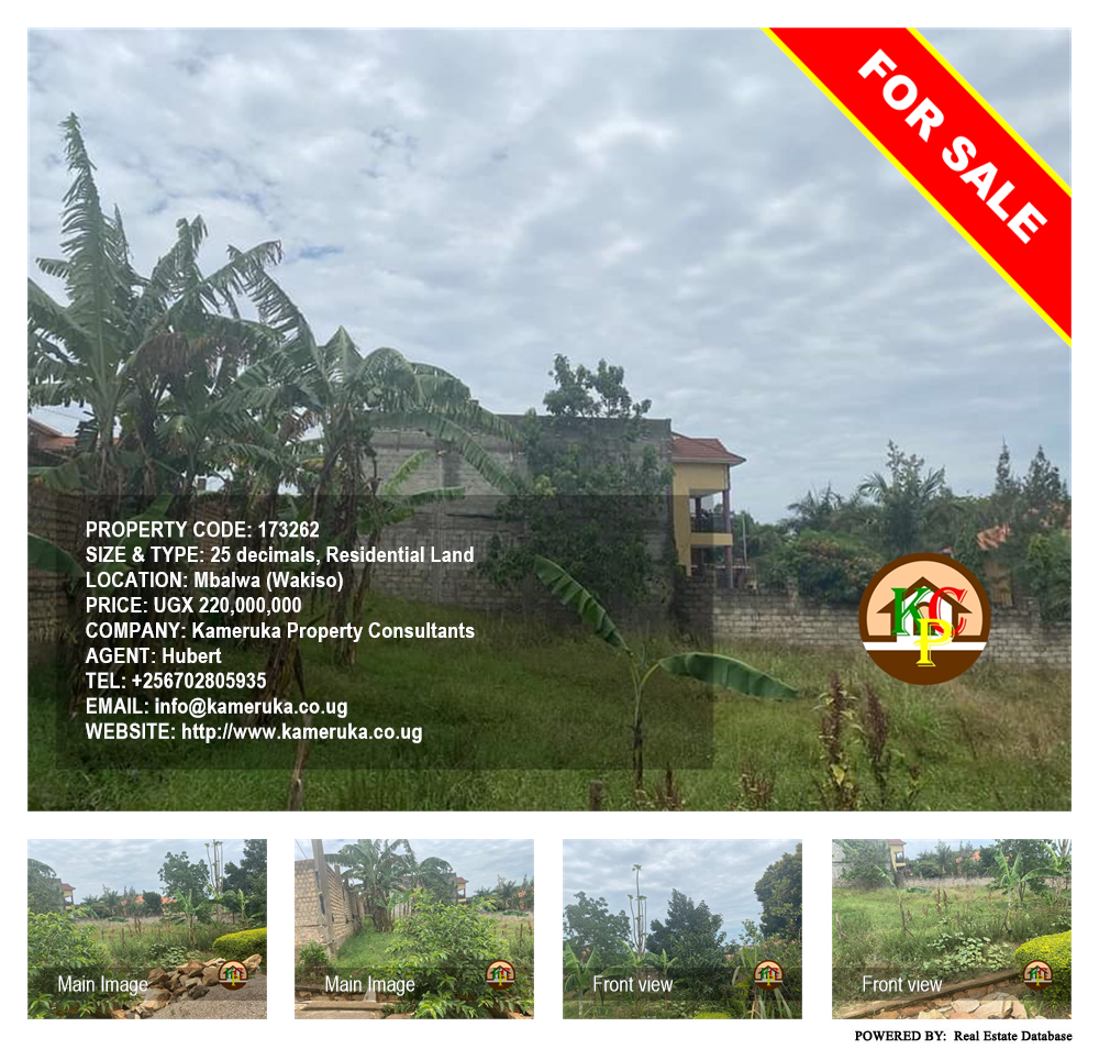 Residential Land  for sale in Mbalwa Wakiso Uganda, code: 173262