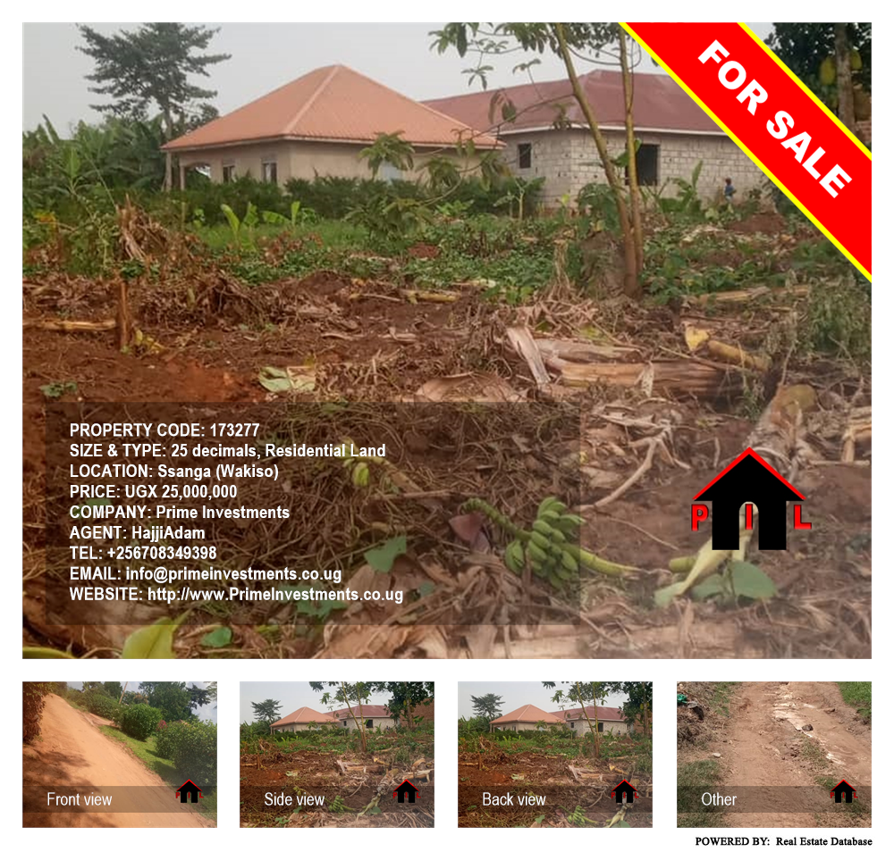 Residential Land  for sale in Ssanga Wakiso Uganda, code: 173277