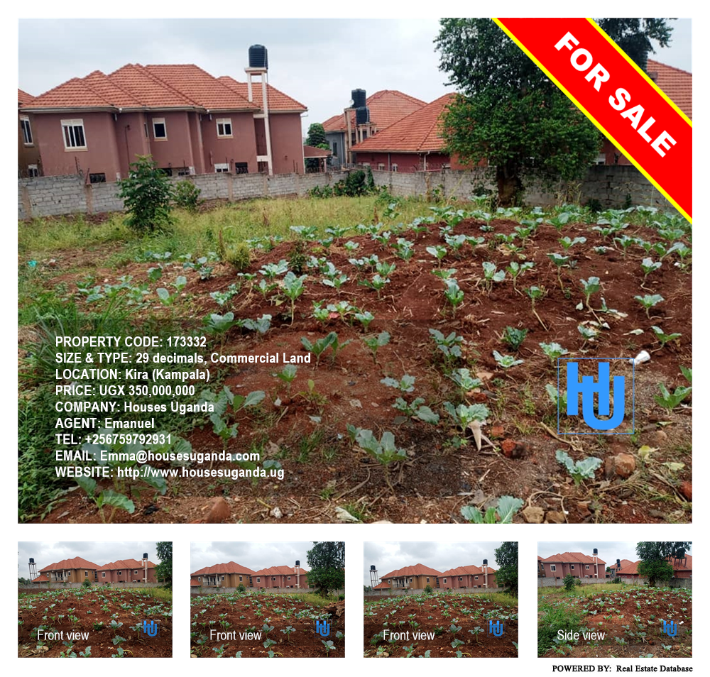 Commercial Land  for sale in Kira Kampala Uganda, code: 173332