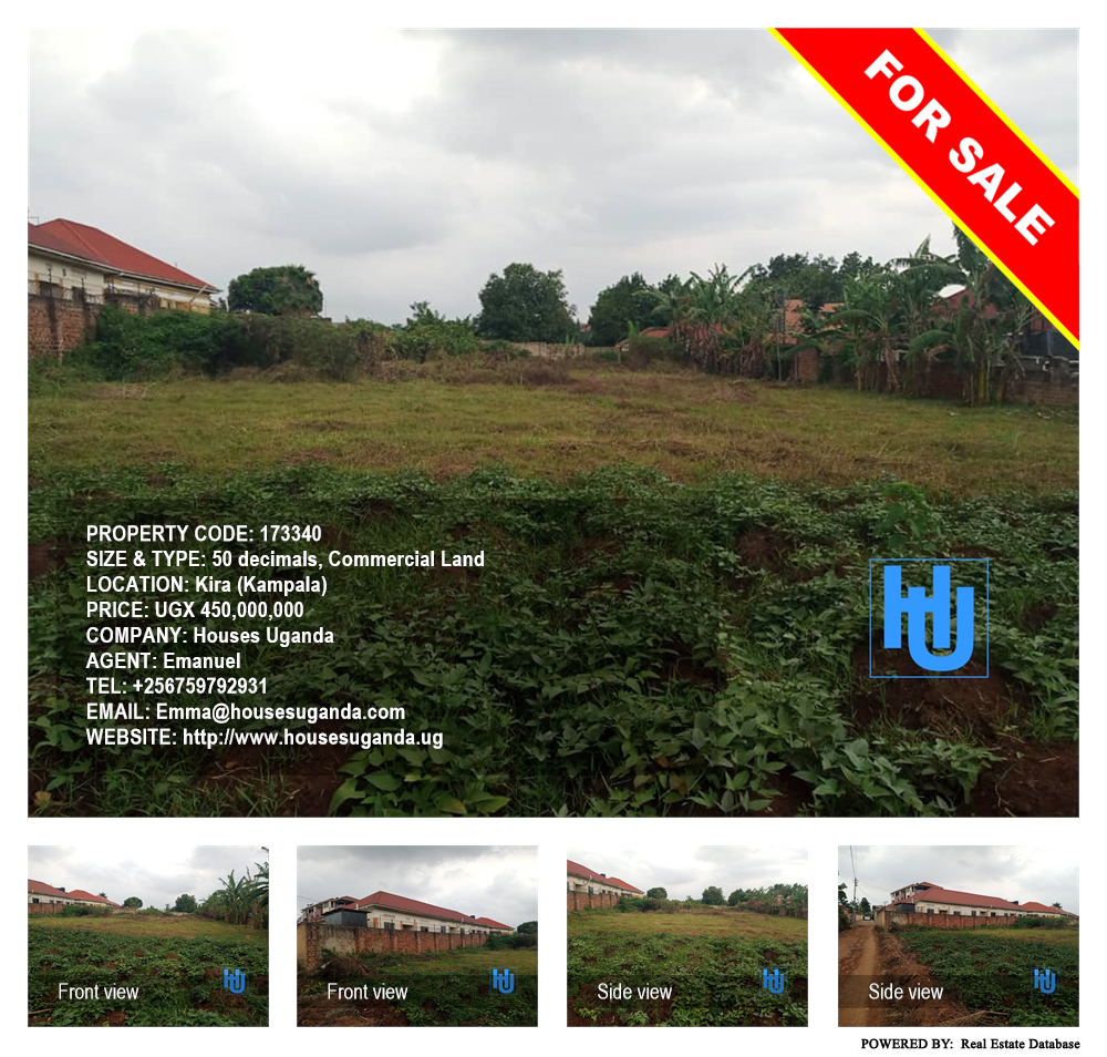 Commercial Land  for sale in Kira Kampala Uganda, code: 173340