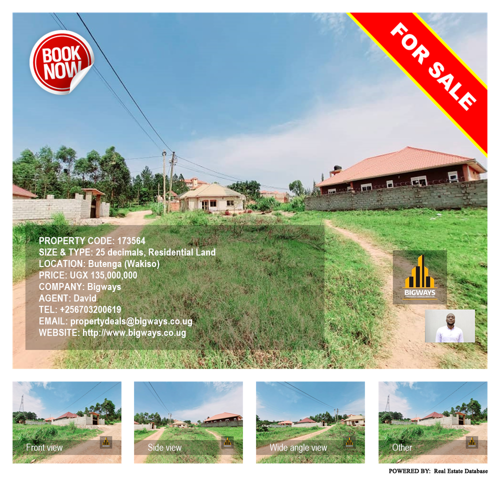 Residential Land  for sale in Butenga Wakiso Uganda, code: 173564