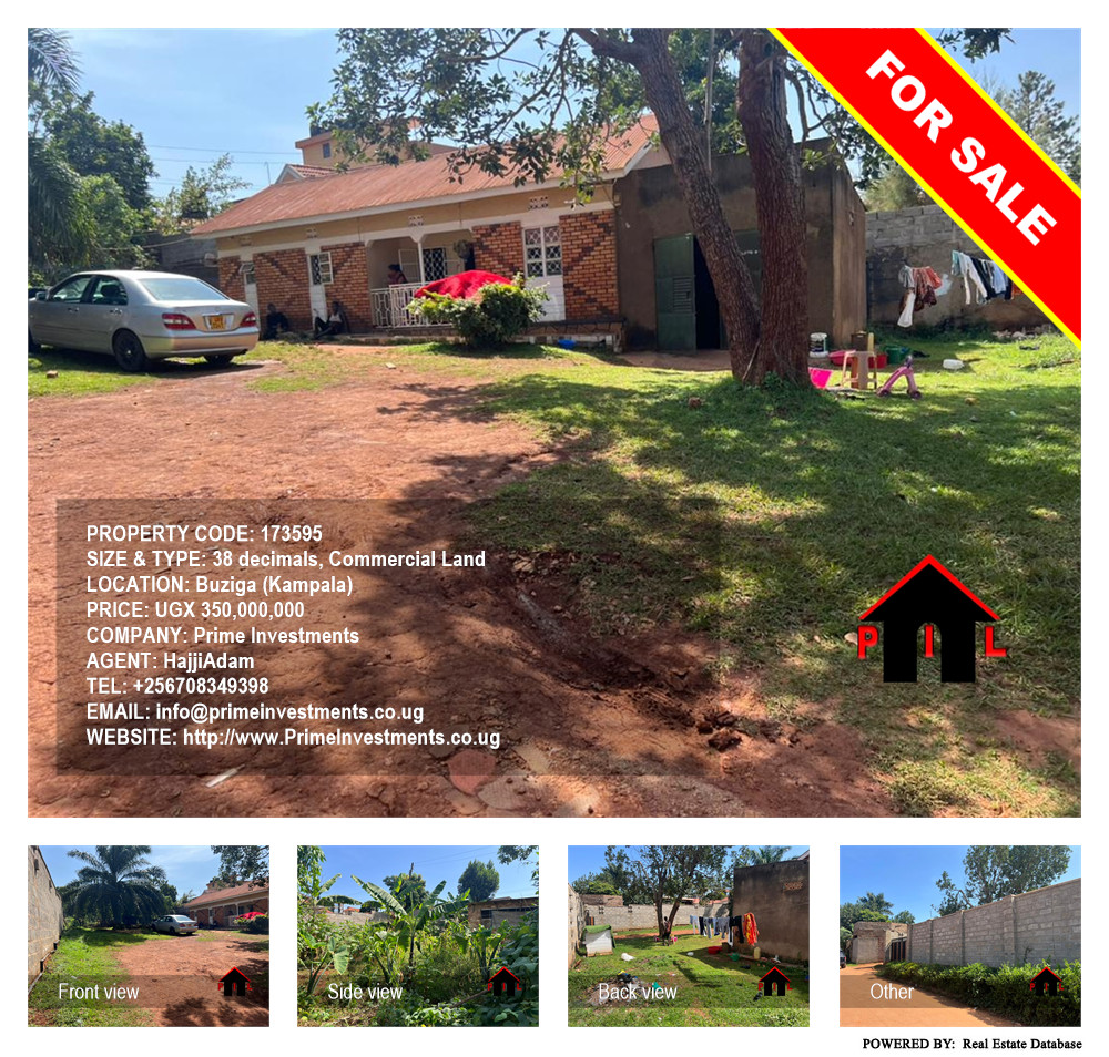 Commercial Land  for sale in Buziga Kampala Uganda, code: 173595