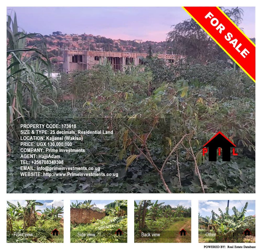 Residential Land  for sale in Kajjansi Wakiso Uganda, code: 173618