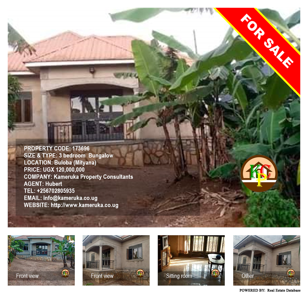 3 bedroom Bungalow  for sale in Buloba Mityana Uganda, code: 173696