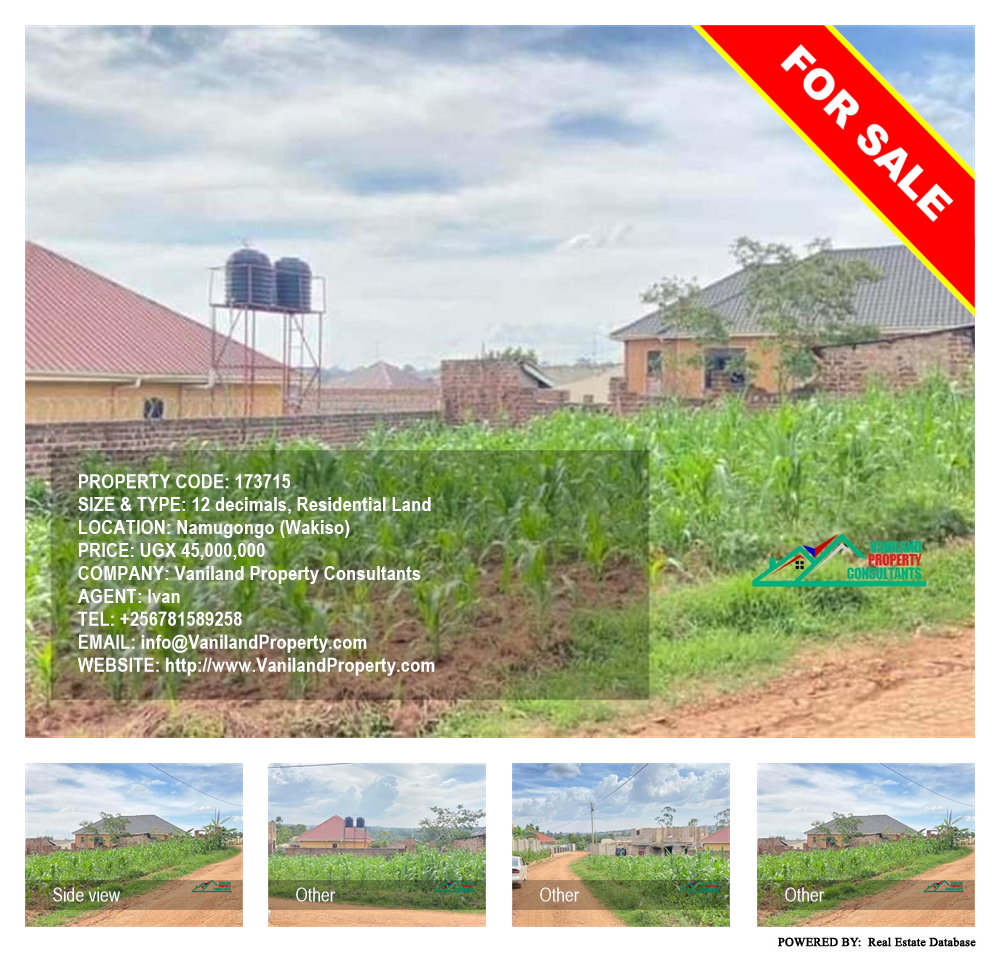 Residential Land  for sale in Namugongo Wakiso Uganda, code: 173715