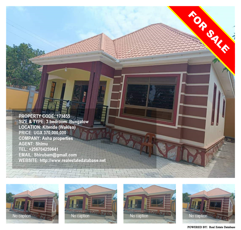 3 bedroom Bungalow  for sale in Kitende Wakiso Uganda, code: 173855