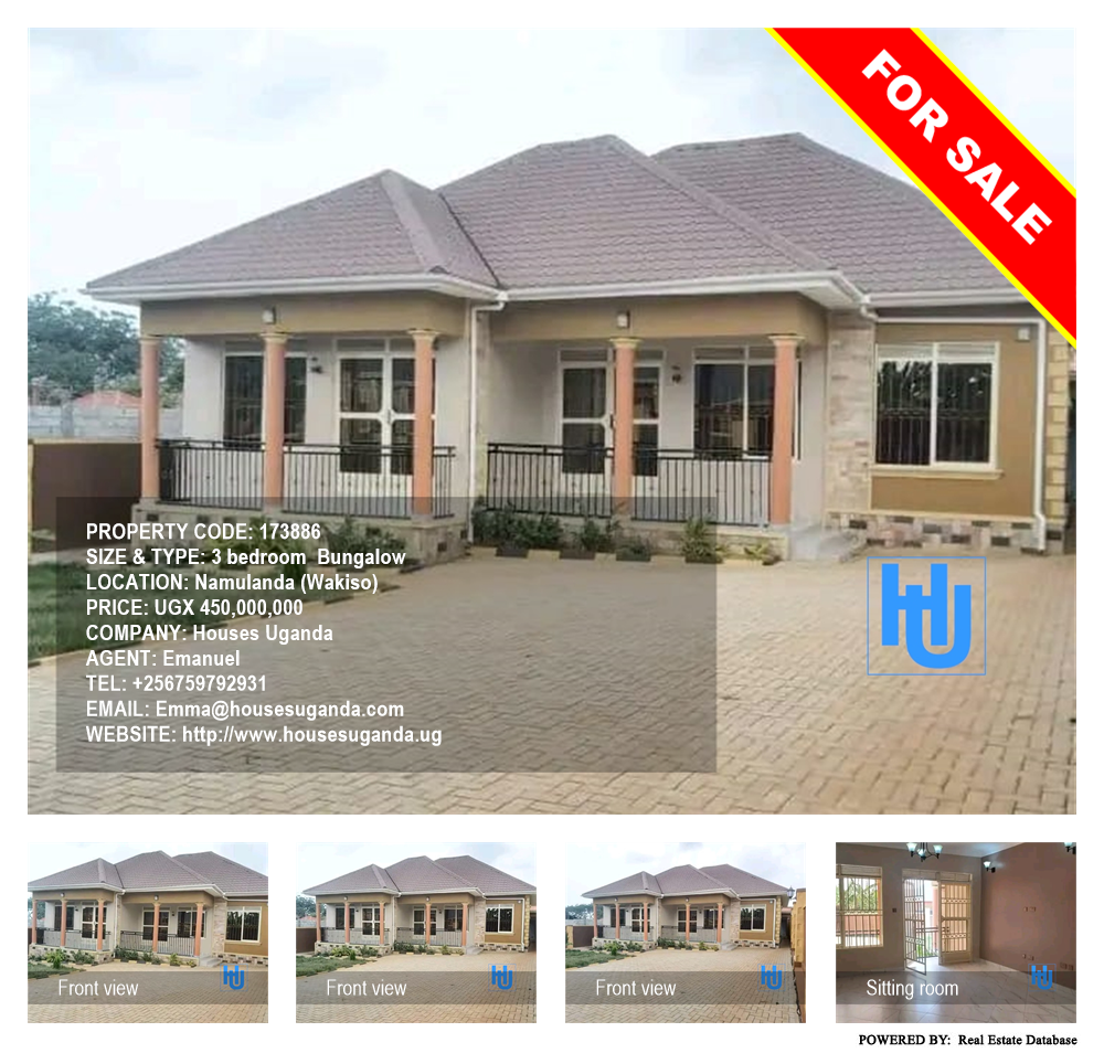 3 bedroom Bungalow  for sale in Namulanda Wakiso Uganda, code: 173886